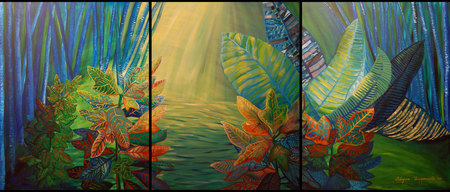 Codiaeum Variagatum - 91x219 cm - 36x86 inches - All rights reserved.