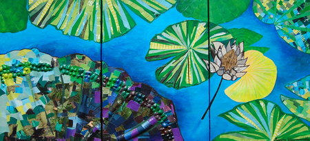 Nymphaea - 46x99 cm - 18x39 inches - All rights reserved.